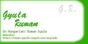 gyula ruman business card